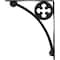 Ekena Millwork Crawley Wrought Iron Bracket, (Single center brace), Antiqued Silver 1 1/2"W x 12"D x 15"H BKTM01X12X15SCRASV - alternate 5